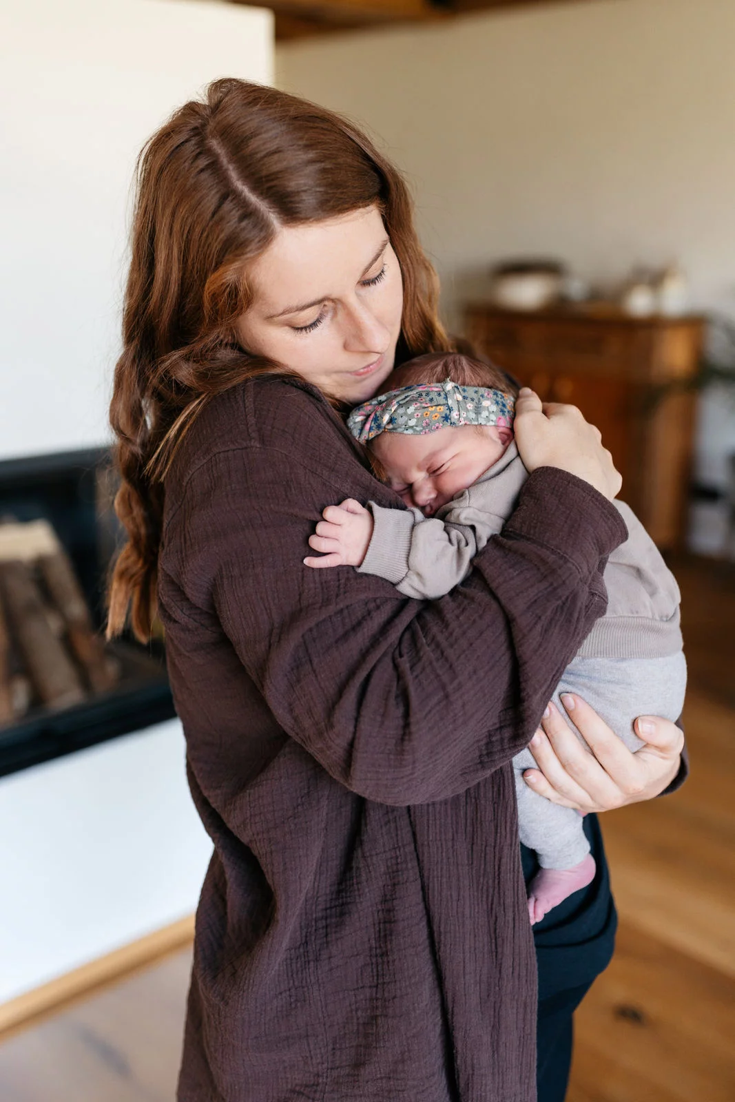 Baby Shooting Schongau – Nahaufnahme schlafendes Neugeborenes